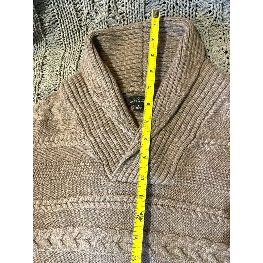 Marc Anthony Knit Sweater Men's Size Large V Neck Thick Sweater - Picture 8 of 11